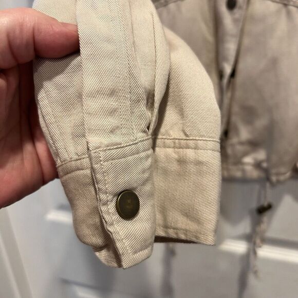 Rails‎ Collins Military Jacket Cream Beige Bone Neutral Small Tencel Linen Blend - Picture 5 of 11